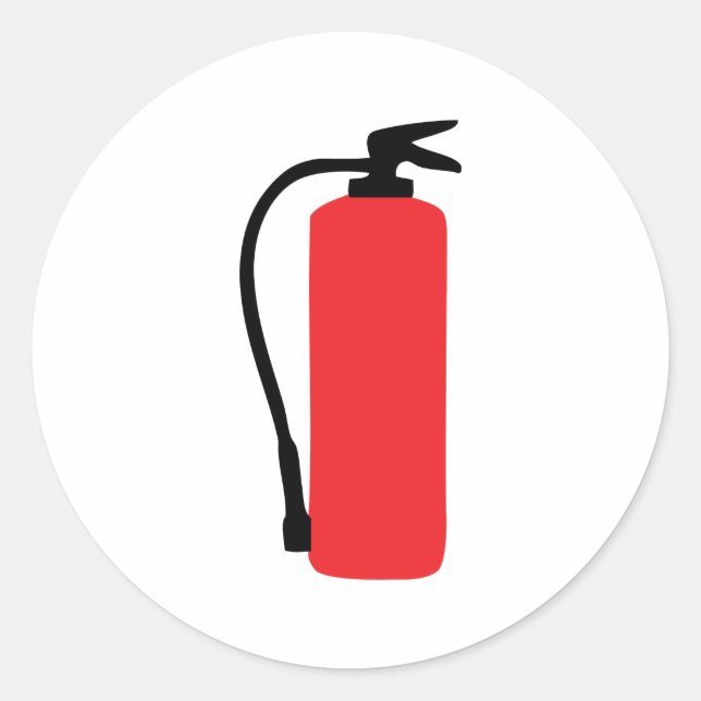 Feuerlöscher Runder Aufkleber (Vorderseite)