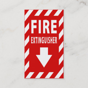 Feuerlöscher Schild Visitenkarte