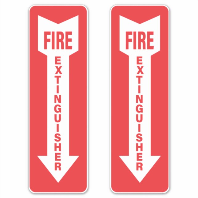 Feuerlöscherhilfepackung 2 aufkleber (Vorderseite)