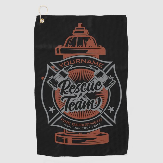 Feuerlöschhilfe-Team Golfhandtuch (Vorderseite)