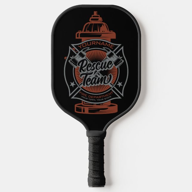 Feuerlöschhilfe-Team Pickleball Schläger (Vorderseite)