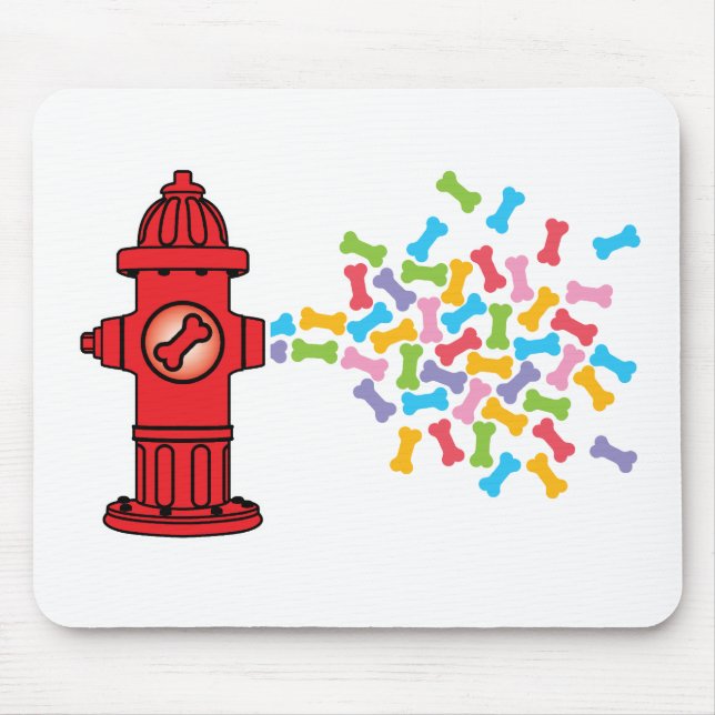 Feuerlöschmittel mit Hundeknochen Mousepad (Vorne)