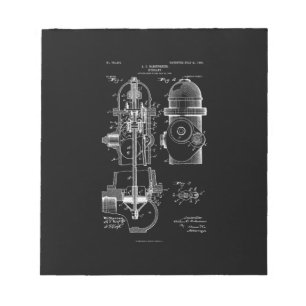 Feuerlöschmittel Patent Feuerwehrfrau Geschenk Män Notizblock