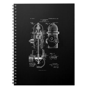 Feuerlöschmittel Patent Feuerwehrfrau Geschenk Män Notizblock