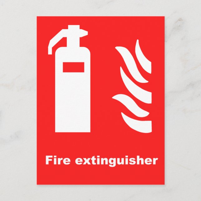 Feuerlöschsymbol Postkarte (Vorderseite)