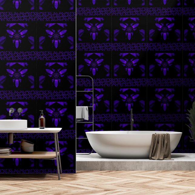 Feuerlotus Deep Lila 1 Tapete (Badezimmer)