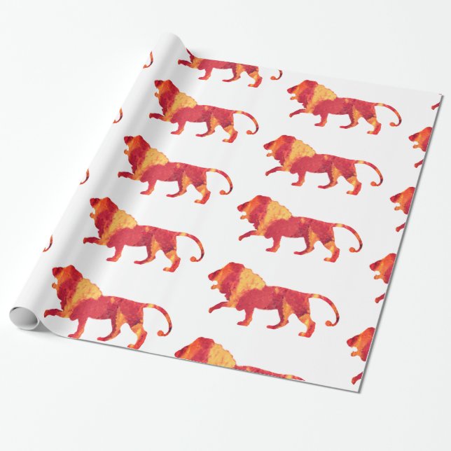 Feuerlöwen Geschenkpapier (Ungerollt)