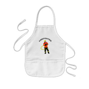Feuermann in Einsatzkleidung Kinderschwehren Kinderschürze