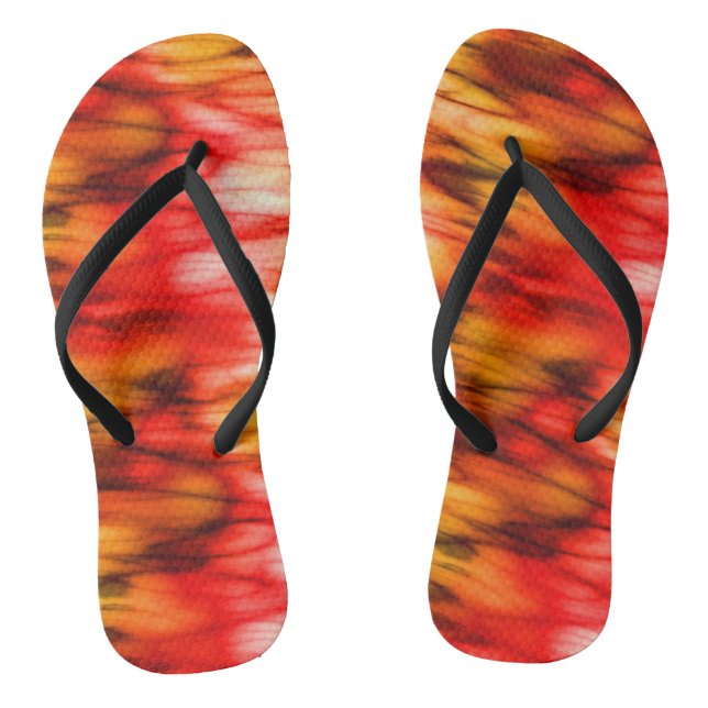 Feuermarmor Abstrakt Flip Flops (Fußbett)
