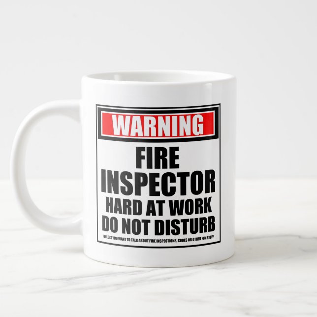 Feuermelder bei der Arbeit nicht stören Jumbo-Tasse (Links)
