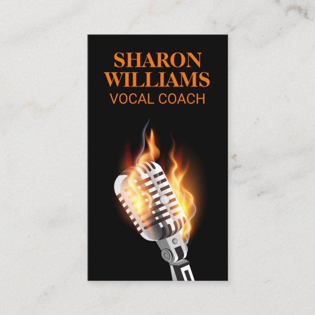 Feuermikrofon Visitenkarte (Vorderseite)