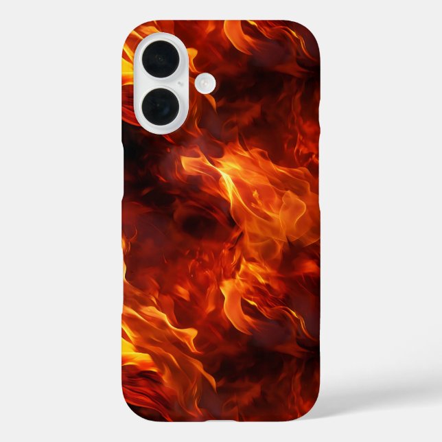 Feuermuster iPhone 16 Hülle (Rückseite)
