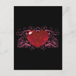 Feueropal Herz Postkarte