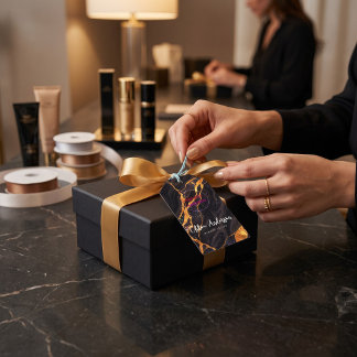 Feueropal-Schwarz-Gold-Geschenkanhänger Geschenkanhänger