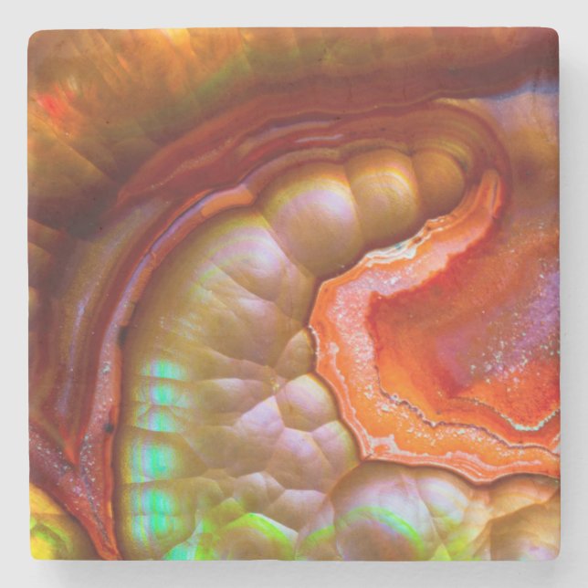 Feueropal Steinuntersetzer (Vorderseite)