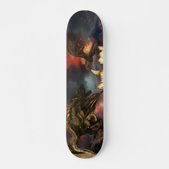 Feuerparade Dragon Wyvern Vulkan Lava Skateboard (Vorne)