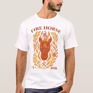 Feuerpferd 2026 – Australische Fusions-Zodiak-Kuns T-Shirt