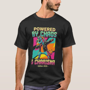Feuerpferd 2026 Chaos & Charisma Retro 90er Geomet T-Shirt