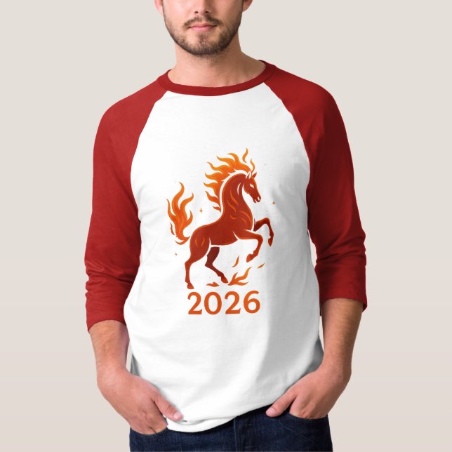Feuerpferd 2026 T-Shirt (Vorderseite)