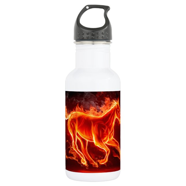 Feuerpferd Edelstahlflasche (Vorderseite)