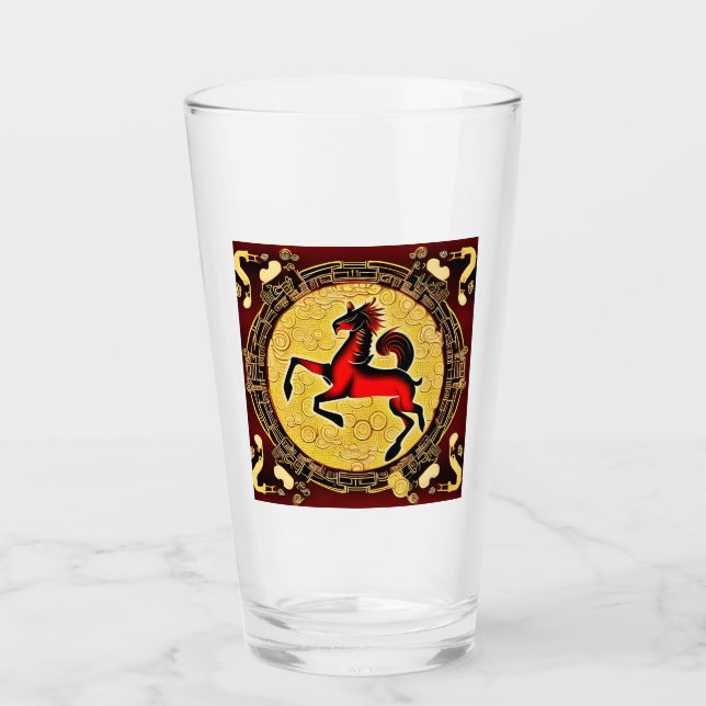 Feuerpferd Glas (Vorderseite)