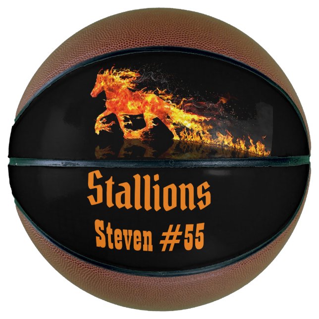 Feuerpferd Personalisiert Basketball (Vorderseite)
