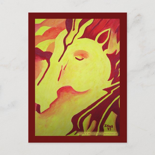 Feuerpferd-Postkarte Postkarte (Vorderseite)