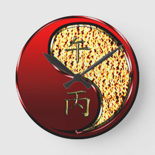 Feuerpferd Runde Wanduhr