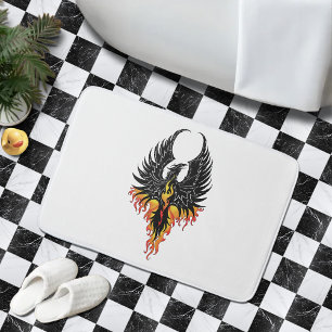 Feuerphönix aufsteigend Feuerbird schwarze Stammes Badematte