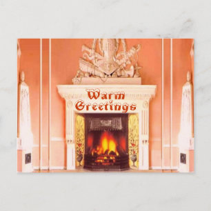 Feuerplatz Warme Grüße Postkarte