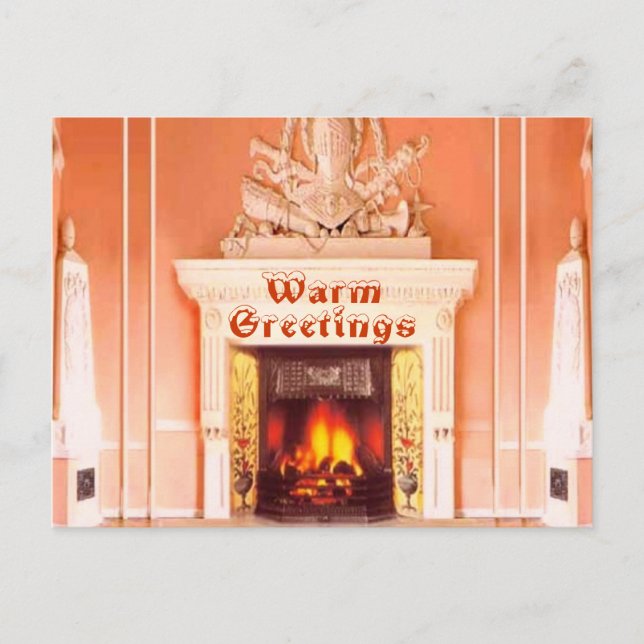 Feuerplatz Warme Grüße Postkarte (Vorderseite)