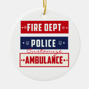 Feuerpolizei Ambulanz Thunder_Cove Keramik Ornament