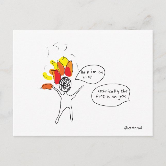 Feuerpostkarte Postkarte (Vorderseite)