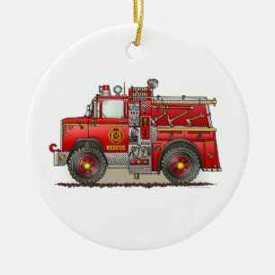 Feuerpumper-Rettungs-LKW-Verzierung Keramikornament