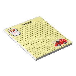 Feuerpup und sein Feuerwehrauto 5,5" x 6" Notepad Notizblock