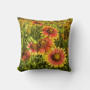 Feuerräder Gaillardia pulchella) Wildblumen Kissen