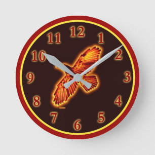 Feuerraven Runde Wanduhr