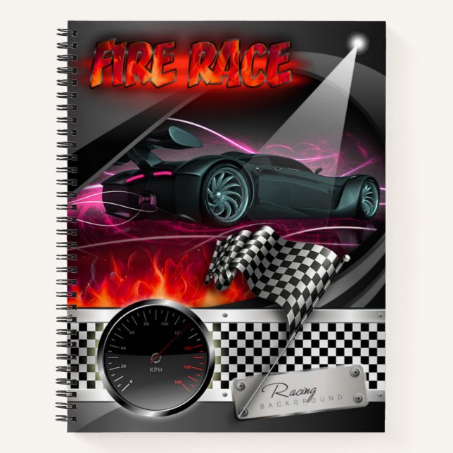 Feuerrennen Notizbuch (Vorderseite)