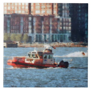 Feuerrettungsboot Hudson River Fliese