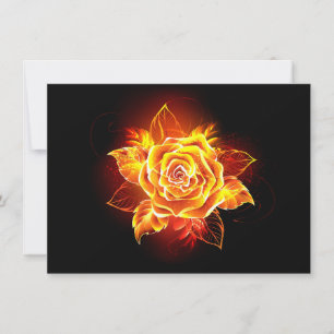 Feuerrose in Blüte Dankeskarte