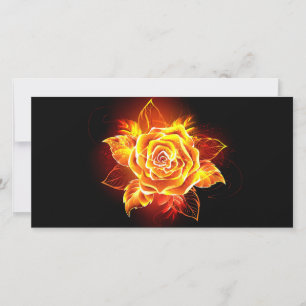 Feuerrose in Blüte Karte