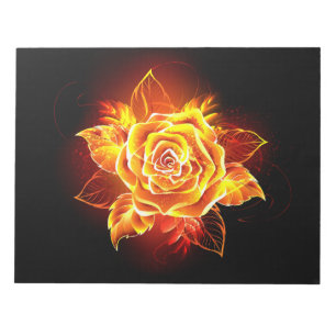 Feuerrose in Blüte Notizblock