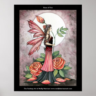 Feuerrosen-Fee-Poster von Molly Harrison Poster