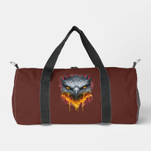 Feuerroter Habicht-Wasserfarbspritzer-Reisetasche