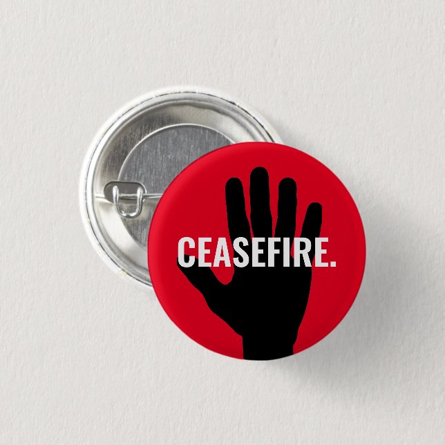 Feuerroter weißer schwarzer Hand fett gedruckter b Button (Vorne & Hinten)