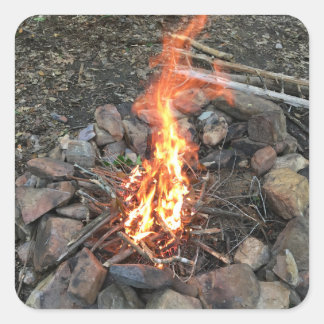Feuerschutzaufkleber Quadratischer Aufkleber