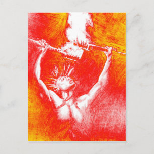 Feuerspiel Postkarte