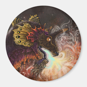 Feuerspitzter Drache Magnet