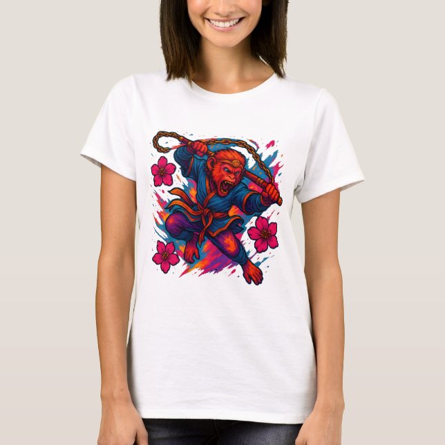 Feuerstab Affe T-Shirt (Vorderseite)