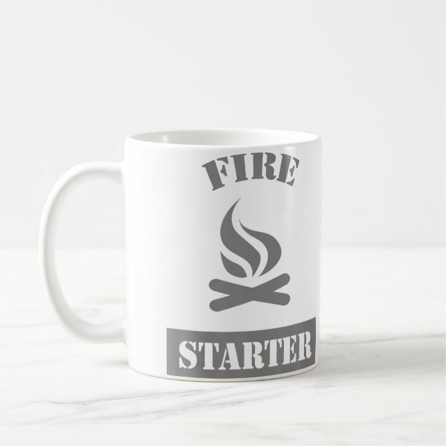 Feuerstarter Lagerfeuer Kaffeetasse (Links)